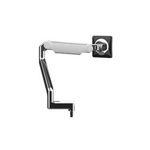 M2.1 Monitor Arm no mount, Polished Aluminium with White Trim