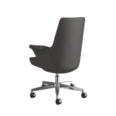 Summa Chair with Upholstered Leather Back and Espresso- Maribo (Chrome-Free Leather) Picture 3