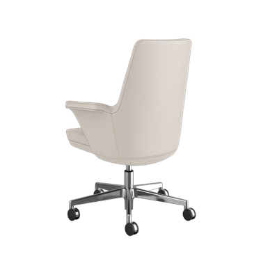 Summa Chair with Upholstered Leather and Bone- Maribo (Chrome-Free Leather) Picture 3