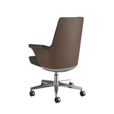 Summa Chair with Walnut Wood Back and Espresso- Maribo (Chrome-Free Leather) Picture 3