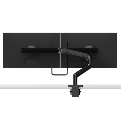 M8.1 Dual Monitor Arm, Crossbar with Handle, Angled/Dynamic Links, Grey 100x 100mm VESA