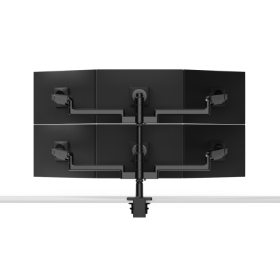 M/Flex M2.1 Six Monitor Arms, Stacked (Three Over Three), 12