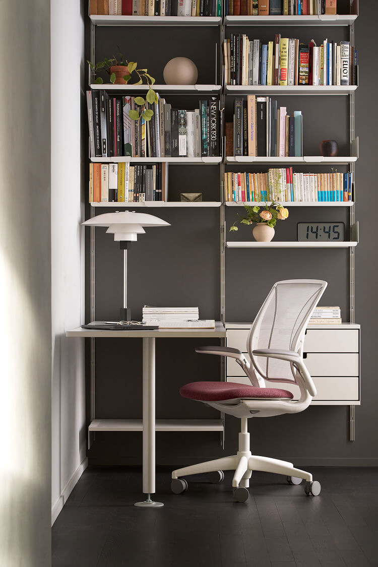 Freedom Headrest in Kvadrat Vanir textile with Graphite Frame